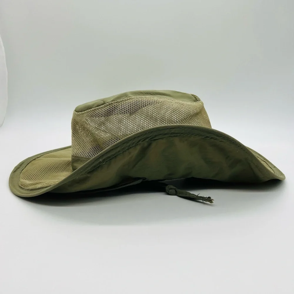 DORFMAN PACIFIC CO UNISEX TAN POLYESTER/MESH HANDMADE HAT SIZE MEDIUM